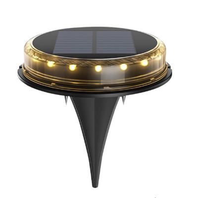 China New Arrival 8 Bright Warm White LANDSCAPE Led Solar Disc Lights For Outdoor Yard Lawn Trees Pathway for sale