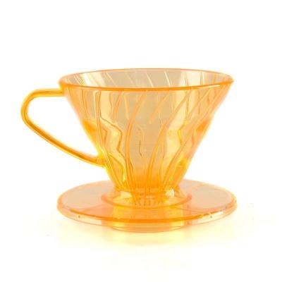 China Hot Selling Viable Coffee Dripper V60 Resin Heat Resistant Coffee Filter For V60 Bartender Coffee Brewing Cup for sale