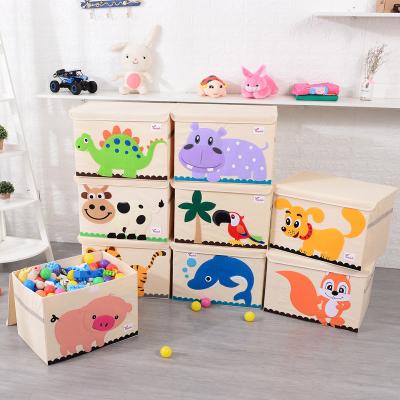 China High Quality Viable Wardrobe Organizer Cube Cartoon Child Storage Box Organizer Foldable Storage Box For Toy Storage for sale