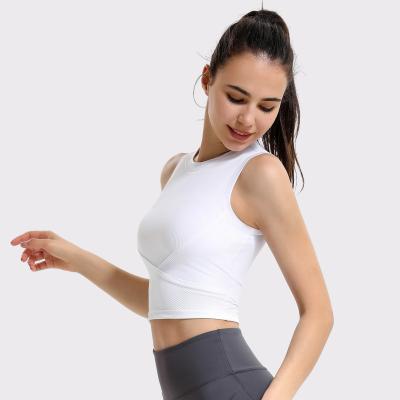 China Wholesale Quick-Drying Breathable Sleeveless Top Bra Breathable Sports Women Sports Yoga Running Vest for sale