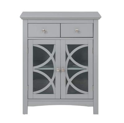 China Free Standing Living Room Storage Bathroom Furniture Gray Modern Furniture Wooden Cabinet for sale