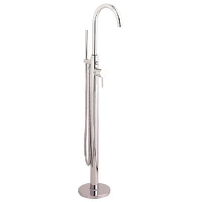 China With Freestanding Slide Bar Bathroom Shower Mixers Tub Taps Hot And Cold Faucet With Shower Head for sale