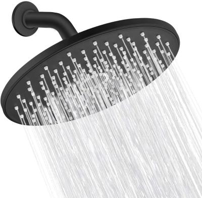 China Without Diverter Matt Black Rain Shower 9In High Pressure Shower Head for sale