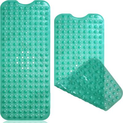 China Durable High Quality Fashion Mats Mildew Resistant Machine Washable Waterproof Square Non Slip PVC Tub Shower Mat Green for sale