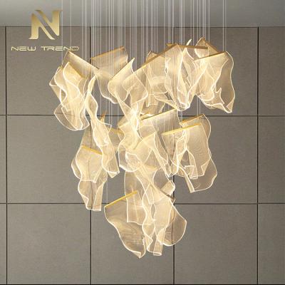 China Modern Custom Large Decoration Modern Luxury Led Pendant Lamp Ceiling Chandelier Light for sale