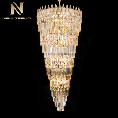 China Custom Giant Luxury Project Style Lobby Hotel Restaurant Crystal Chandelier for sale