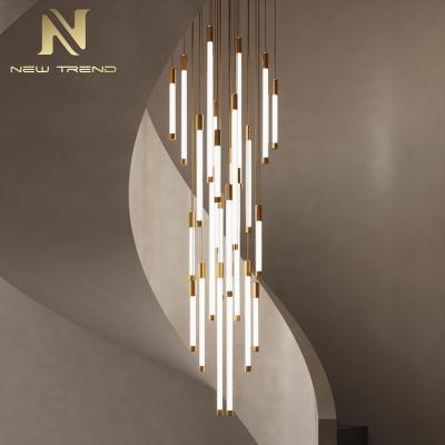 China ODM Modern Residential Decoration OEM Luxury Crystal Hotel Lobby Staircase Custom Chandelier for sale