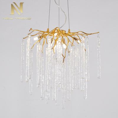 China Modern Design Decoration Living Room Dining Room Chandelier G9 Indoor Aluminum Glass Light for sale