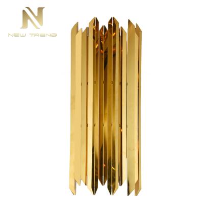 China New Design Home Hallway Decoration Modern Stainless Steel Frame Modern Led Wall Lamp for sale