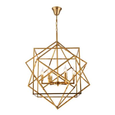 China Living Room Retro Design Interior Decoration Led Chandelier Iron Frame Pendant Light for sale