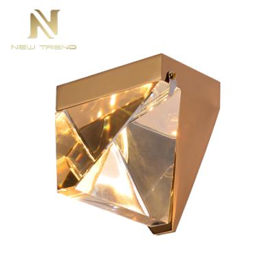 China Bedroom Modern Indoor Iron Living Room Decoration Style Crystal Led Wall Lamp for sale