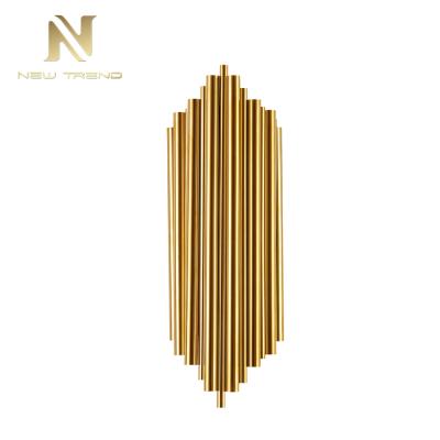 China Modern Unique Design Indoor Soft Lighting Stainless Steel Gold Modern Led Wall Lamp for sale