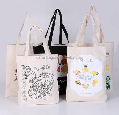 China Promotional Reusable 100% Biodegradable Gift Bag Canvas Cotton Tote Handle Bags for sale