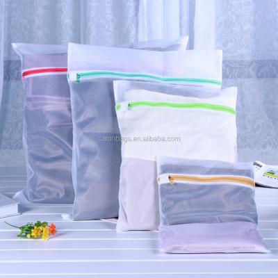 China Wholesale Cheap Colorful Crystal Zipper Laundry Bag Zipper Tote Clothing Packaging Mesh Laundry Mesh Key Bag for sale