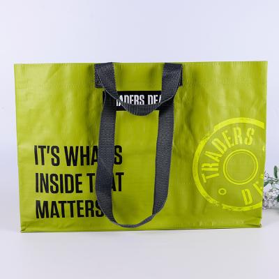 China Custom Waterproof Eco Friendly Recycled Promotional Gift Handled Laminated PP Woven Shopping Bag for sale