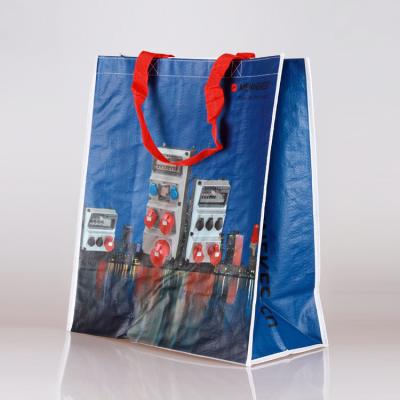 China Custom Printed Promotional Reusable Laminated Logo PP Non Woven Fabric Packaging Handled Shopping Bags for sale