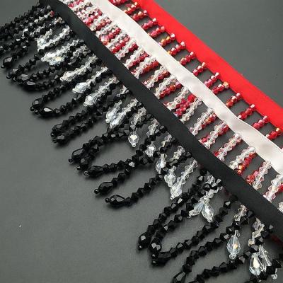 China Multicolor Decorative Crystal Fringe Tassel Curtain Trim For Fashion Accessories Clothes Design for sale