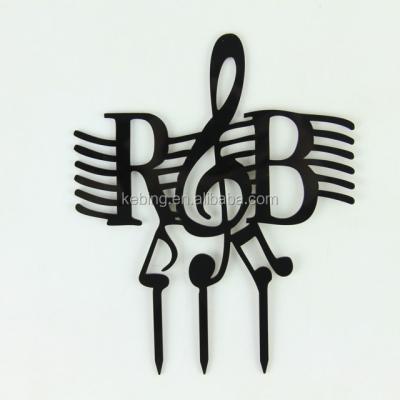 China Acrylic Musical Symbol Letter R & Acrylic Cake Topper B for sale