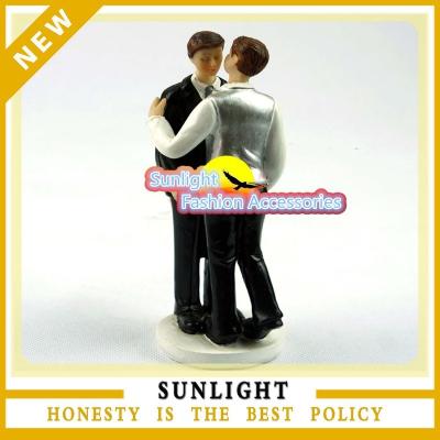 China Wholesale custom resin gay wedding cake topper from resin china supplier for sale