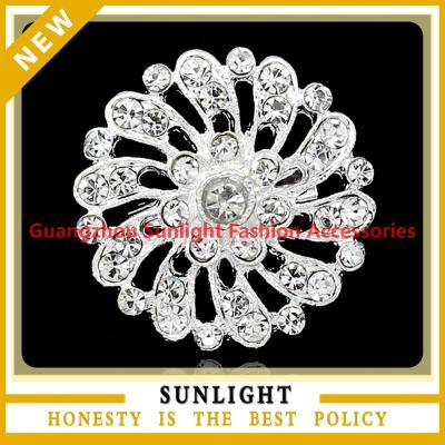 China Chair Sash Rhinestone Crystal Wedding Brooch for sale