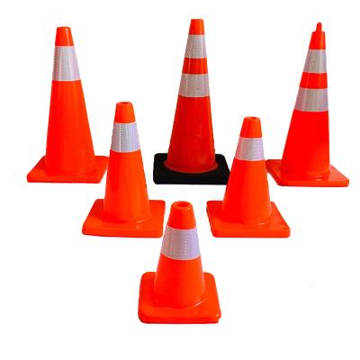 China High Visible Orange 90cm Full PVC Traffic Cone for sale