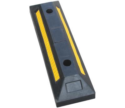 China Parking Lots 550*150*100mm Rubber Wheel Stop Parking Block 4.5kg for sale