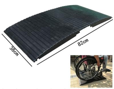 China Indoor And Outdoor Wheelchair Ramp Restriction Wheel Garage Anti-pressure Rubber Ramp for sale