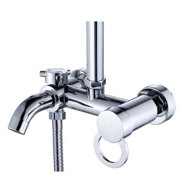 China With Slide Bar Household All Hot And Cold Water Valve Bath Third Speed ​​Copper Mixing Faucet Pressurized Large Handheld Spout Shower Set for sale