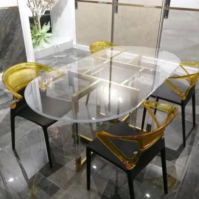 China DINING TABLE Design Clear Royal Lucite Acrylic Dining Table Set for sale