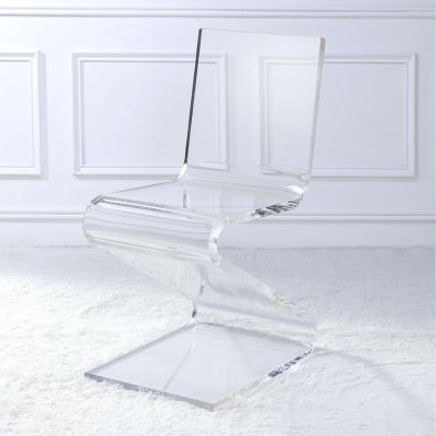 China Dining Chair Zigzag Acrylic Chairs Lucite Dining Chair for sale