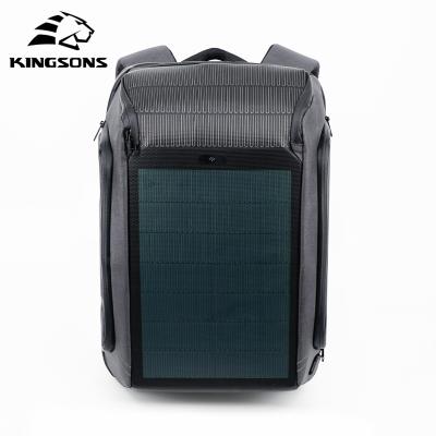 China With USB School Anti Theft Smart Travel Panel Bagpack 2021 New Design Laptop Men's Ride Waterproof Computer Solar Backpack for sale