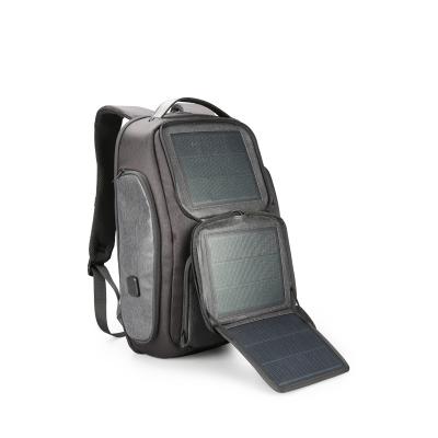 China Solar Panel/USB Charging Left Solar Backpack/USB Anti Theft/Wholesale Waterproof Men Anti-theft Backpack Waterproof With USB Charger for sale