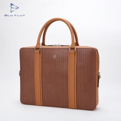 China Cheap prices Blu Flut 100% genuine leather shoulder bag customization vintage briefcase genuine leather handbags grabs handbags for sale