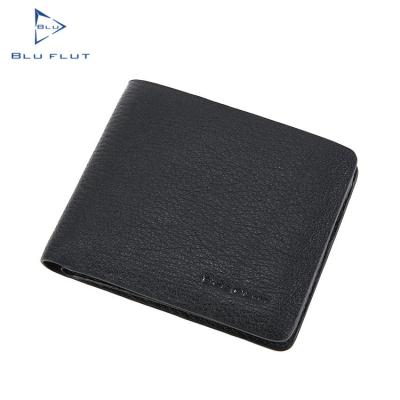 China Blu Flut Wallet RFID Leather Case Selling Wallet Lack Card Holder Thin Leather Handcrafted Hot Anti-theft Card Blocking Purse for sale