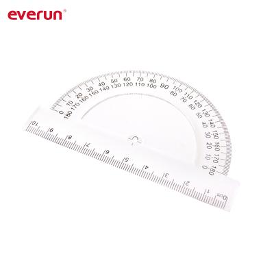 China 10cm high quality plastic semi circle plastic transparent protractor for sale