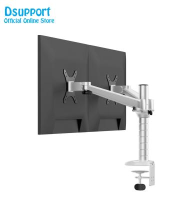 China Full Motion Aluminum Alloy Dual LCD Display Monitor Bracket Arm Mount Monitor Stand DS-OA-4 for sale