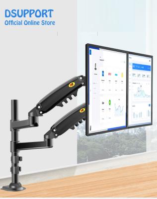 China Dual Monitor Arm Bracket H160 Gas Spring Desk 17