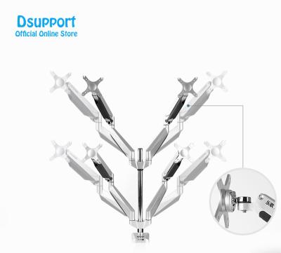 China Quad Monitor Arm Stand D7Q Quad-Arm Desktop Monitor Desk Mount 10