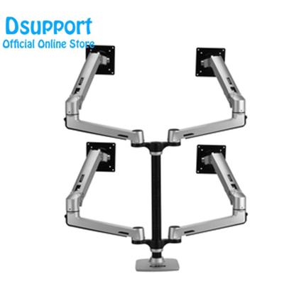 China Heavy Duty Aluminum Alloy Desktop Quad Quad Monitor Arm Stand Monitor Mount Display Stand 4 Screens Arm LCD Stand Fit For 17