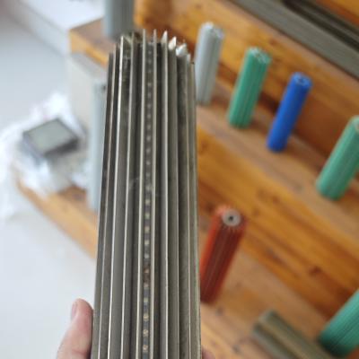 China DELLOK Eficiencia tubo de aleta de acero con 12FPI Min. altura del alfiler 10mm tubo de aluminio en venta