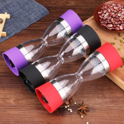 China Viable 2 in 1 Dual Salt and Pepper Grinder, Kitchen Manual Salt and Pepper Shakers Set with Adjustable Ceramic Roto for sale