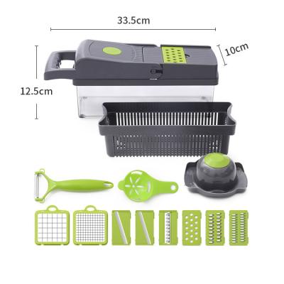 China Multi Viable Salad Chopper Cutter Slicer Julienne Grater Cube Vegetable Fruit Tomato Potato Function Blades for sale