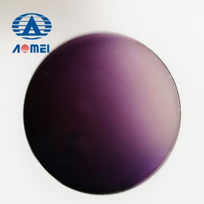 China Single vision gradient hc 1.49 tinted purple optical lens for sale