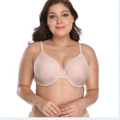 China Comfort EFG Antibacterial Seamless Cup Super Oversized Women Big Fat Large Plus Size Bra for sale