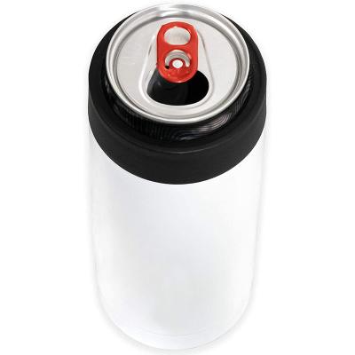 China Sustainable Sublimation Blanks Slim Lean 12oz Vacuum Insulated Double Wall Stainless Steel Beer Can Cooler for sale