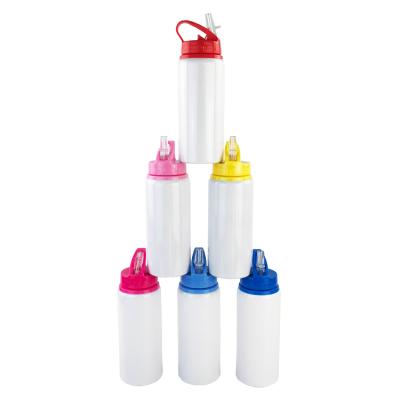 China Sustainable 600ml Colorful Portable Dye Sublimation Kids School Water Bottle With Straw for sale