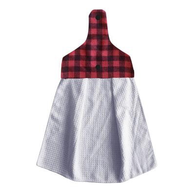 China Compressed Sublimation Masks Buffalo Check Plaid Dish Cloth Tie Towels Red White Hand Towel Tea Bar Towels for sale