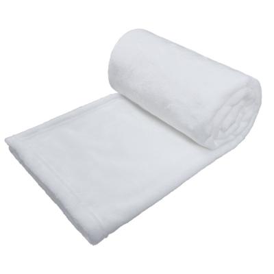 China PORTABLE Hot Sell Blanks Sublimation Blanks Baby Blanket White Plush Blanket for sale