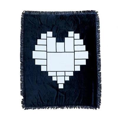 China PORTABLE sublimation blankets personalized Christmas heart blanket for sale