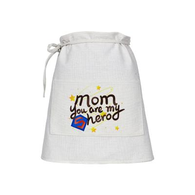 China Eco - Friendly Sublimation Personalized Kitchen Linen Waist Apron for sale